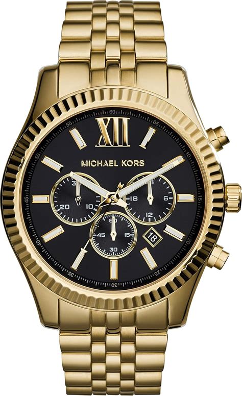 michael kors gold watch mens amazon|Michael Kors men's watches black.